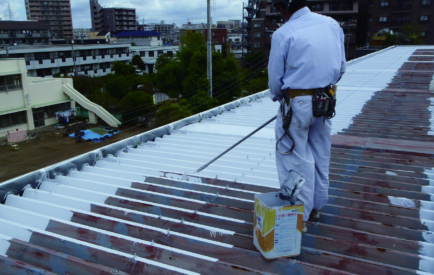 千葉県　アパート 屋根塗装工事
