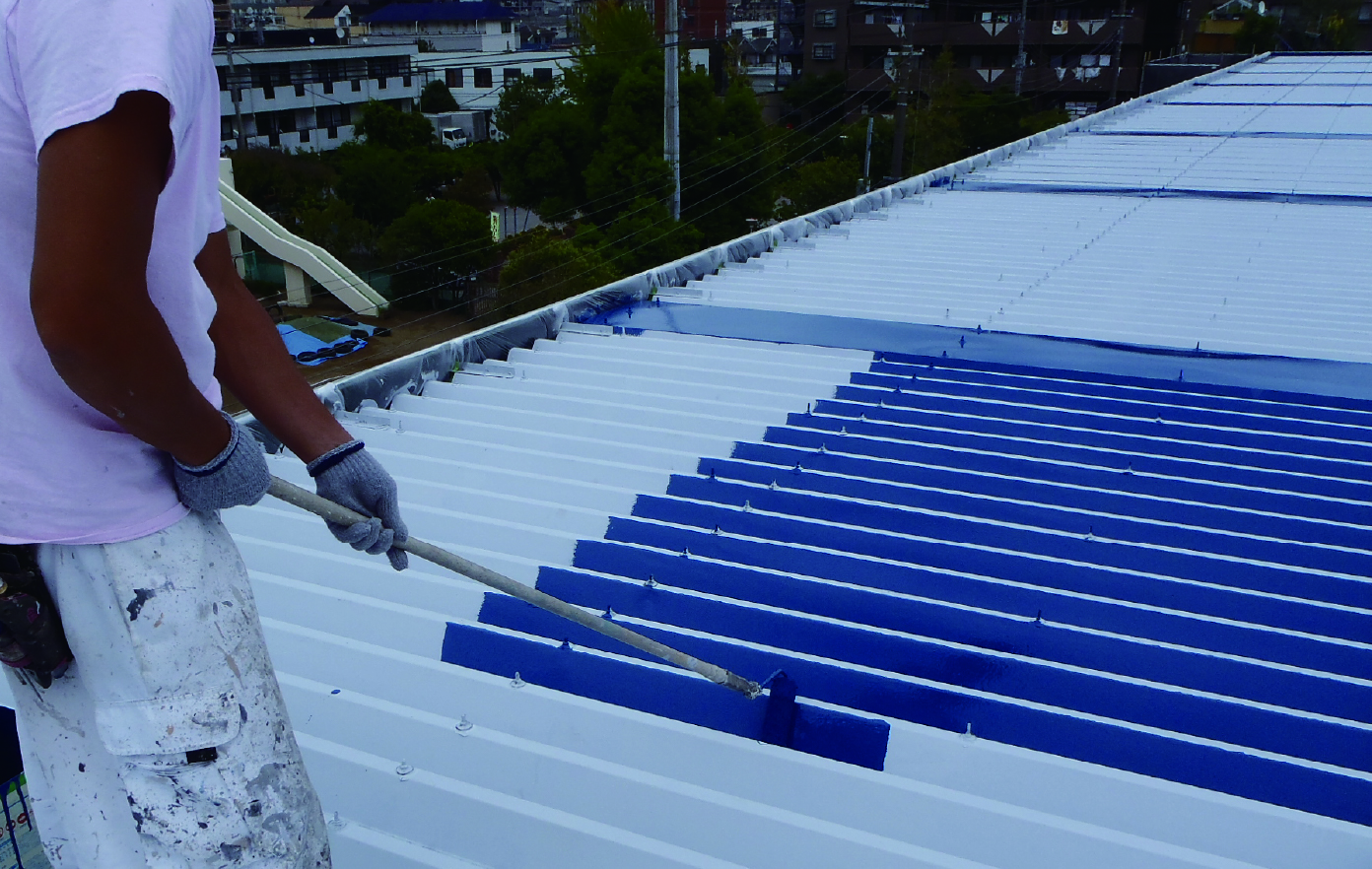 千葉県　アパート 屋根塗装工事